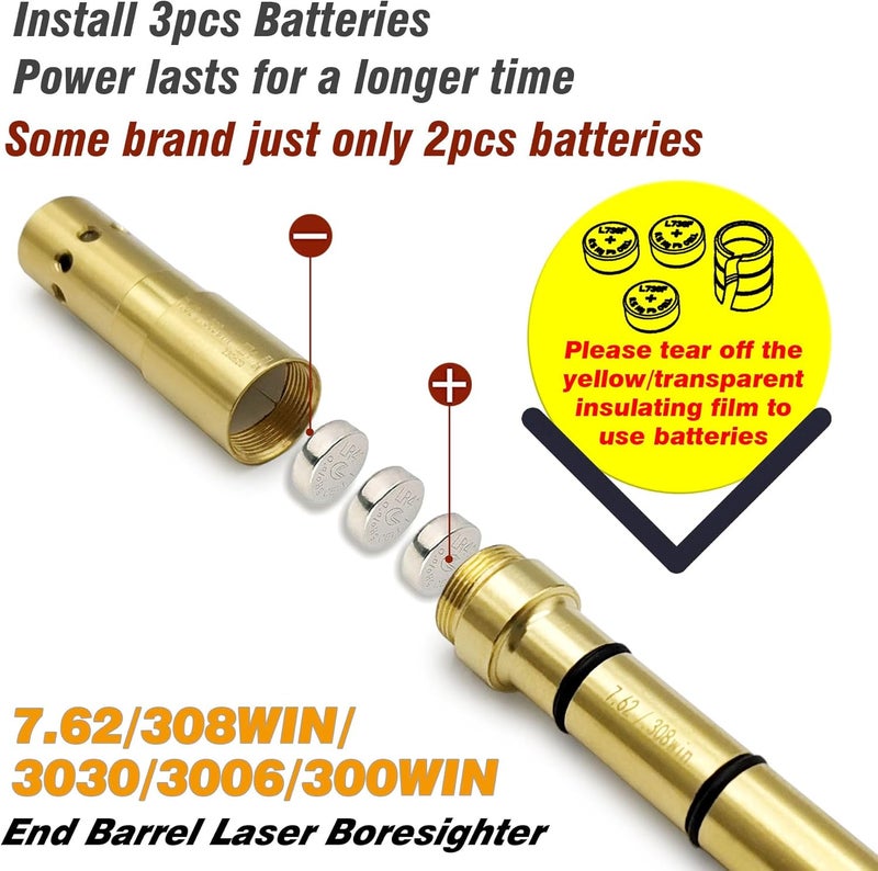 BOOLIT EYE Special Laser Boresighter End Barrel Laser Bore Sight Accurately and Easy to Fit Revolvers Pistols Rifle and Air Guns - Image 5